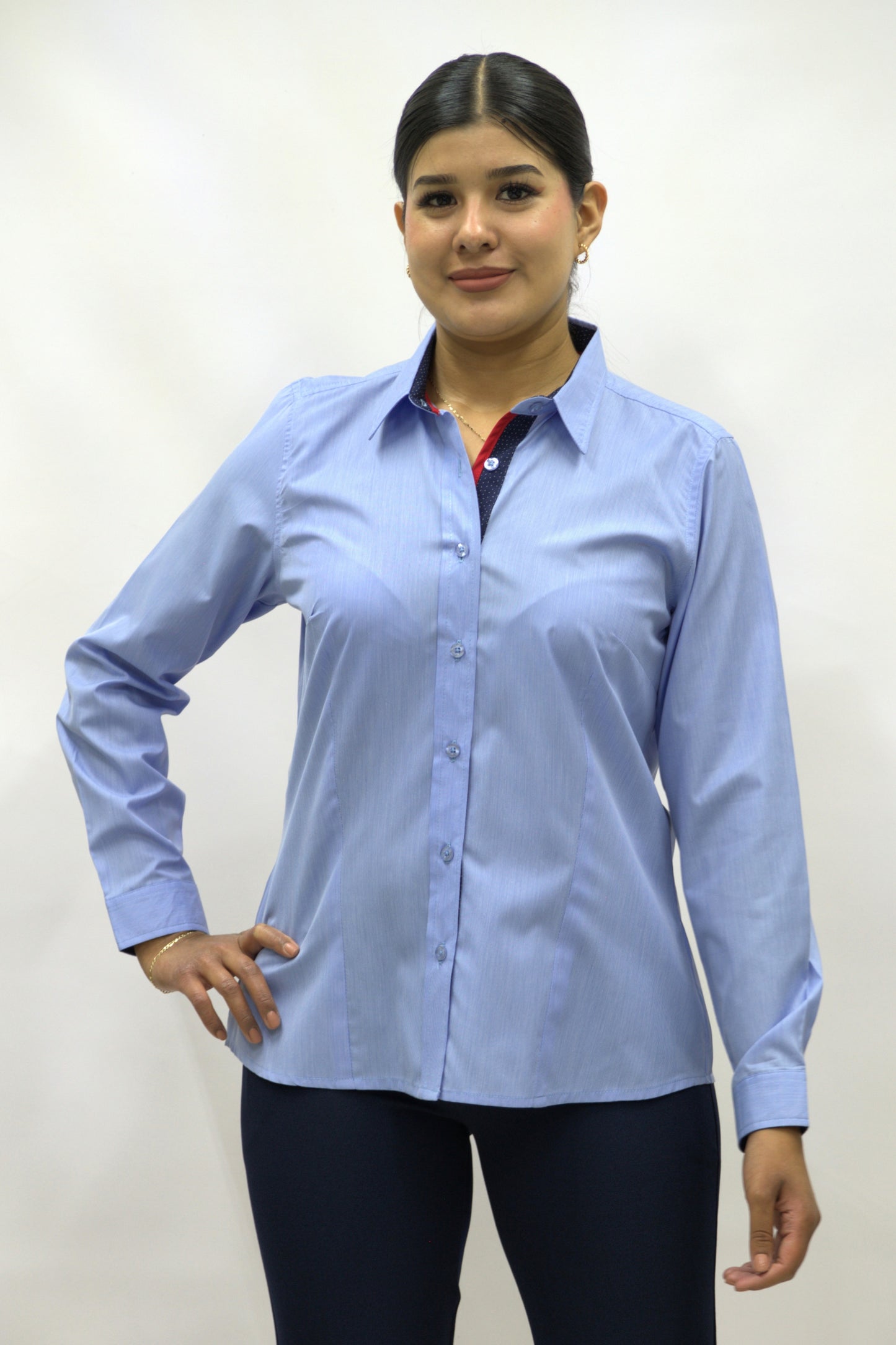 Blusa Manga Larga Modelo - A-18 Azul