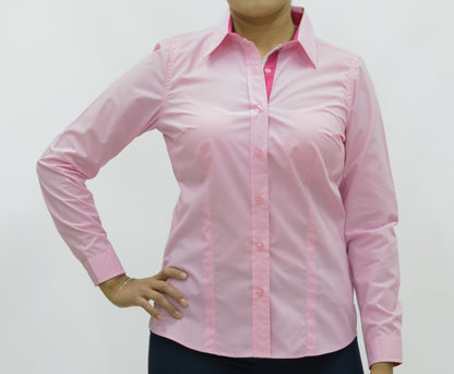 Blusa Manga Larga Modelo - Pique Glow Rosa Fuerte