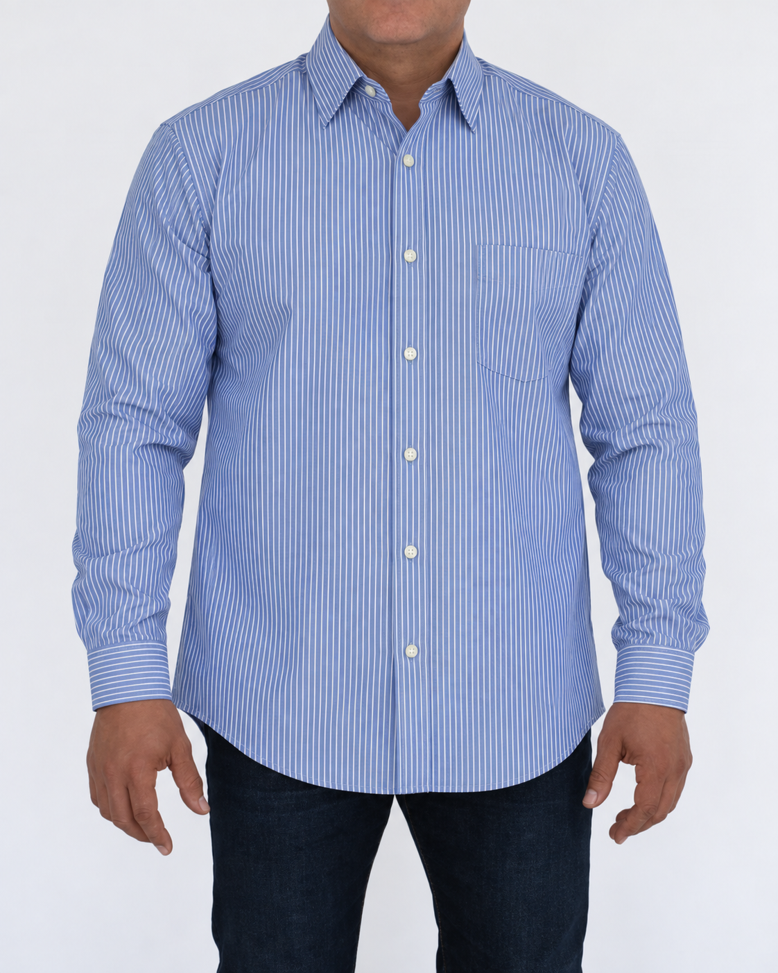 Camisa Hombre Moda Juvenil Modelo 2019 Azul Manga Larga