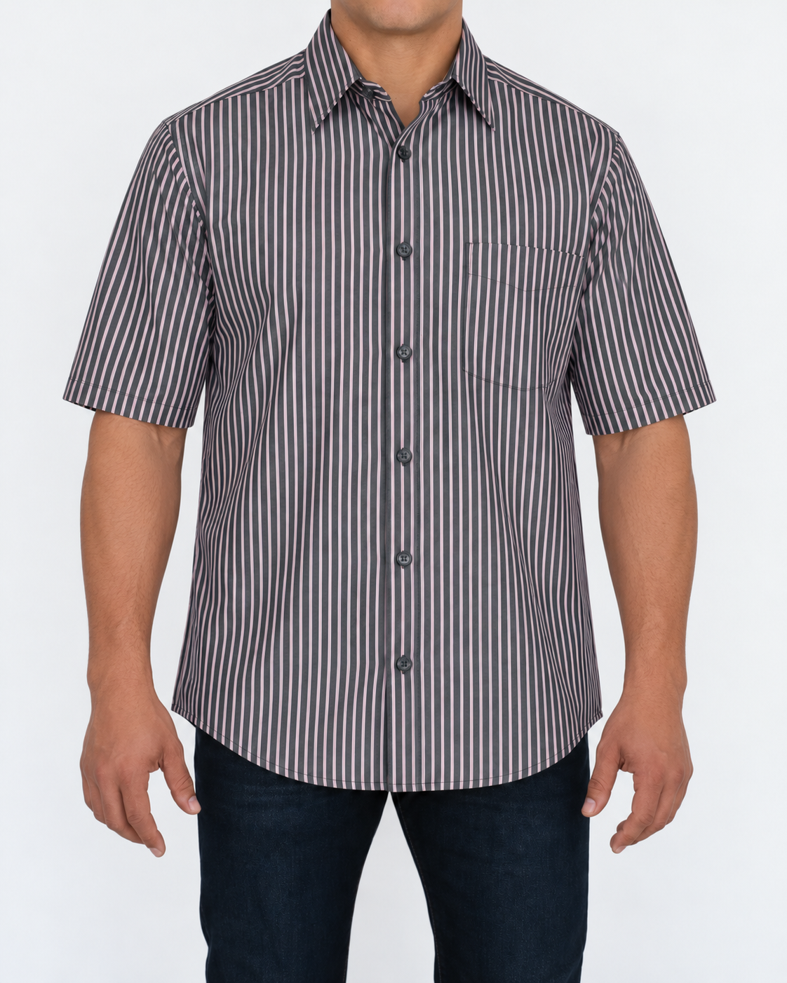 Camisa Hombre Moda Juvenil Modelo 2027 Manga Corta
