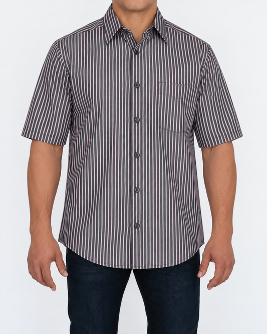 Camisa Hombre Moda Juvenil Modelo 2027 Manga Corta