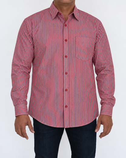 Camisa Hombre Moda Juvenil Modelo 2050 Manga Larga