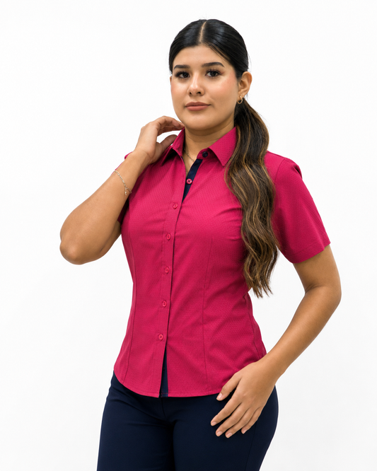 Blusa Manga Corta Modelo - 2037 Rojo