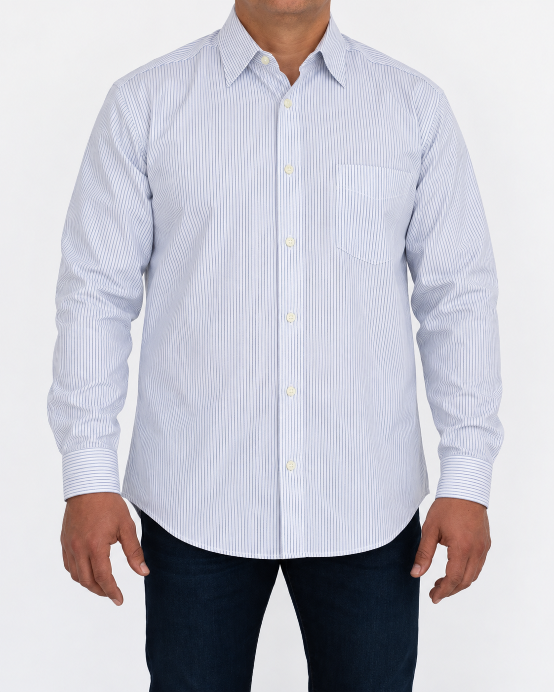 Camisa Hombre Moda Juvenil Modelo 2017 Azul Manga Larga