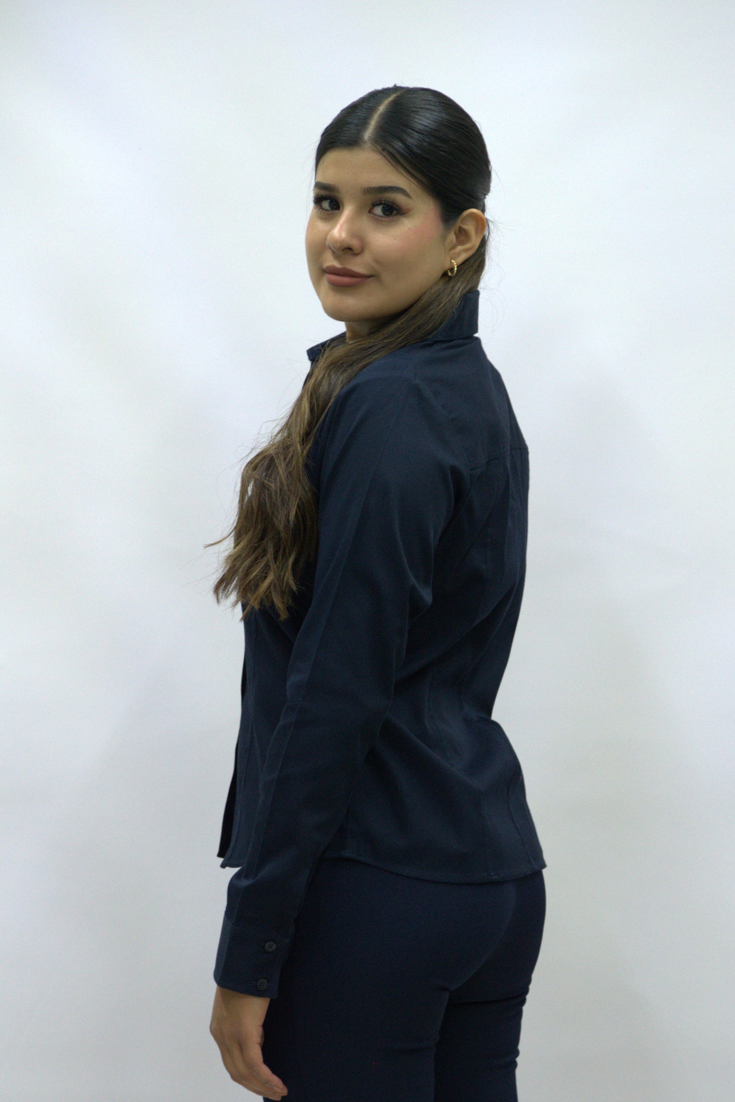 Blusa Manga Larga Modelo - 100 Azul Marino