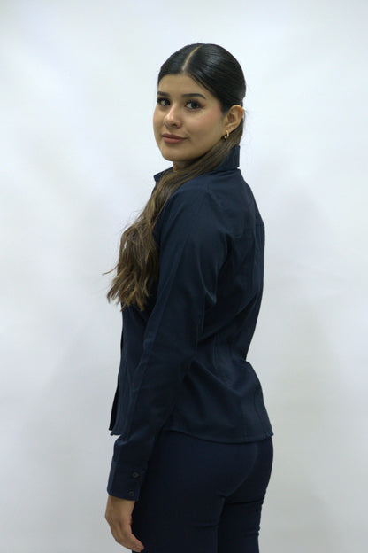 Blusa Manga Larga Modelo - 100 Azul Marino