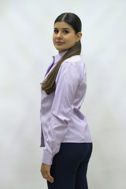 Blusa Manga Larga Modelo - Oslo Lila Rayas