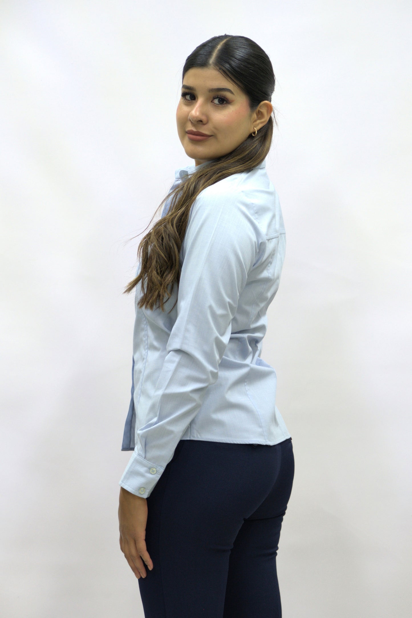 Blusa Manga Larga Modelo - 2022 Azul Cielo