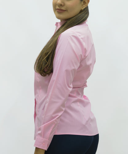 Blusa Manga Larga Modelo - Pique Glow Rosa Fuerte