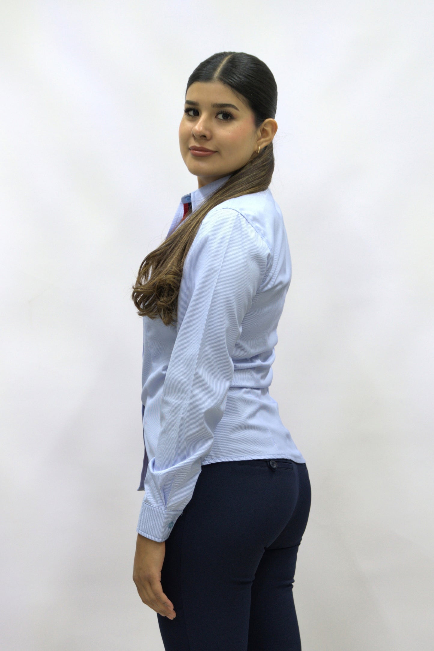 Blusa Manga Larga Modelo - Oslo Azul Rayas