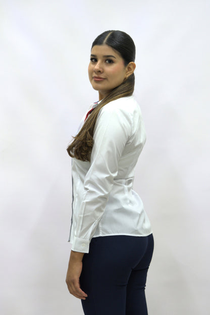 Blusa Manga Larga Modelo - Pique Glow Blanco
