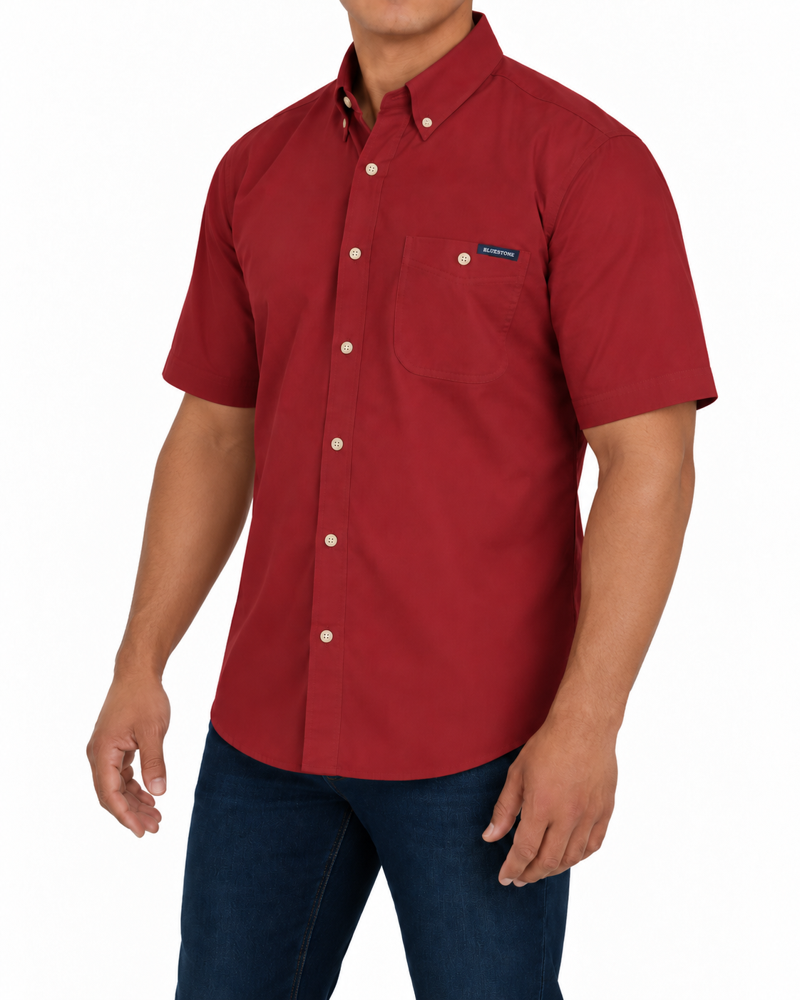 Camisa Hombre Moda Juvenil Modelo 100 Chedron Manga Corta