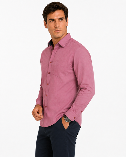 Camisa Hombre Moda Juvenil 2039 Manga Larga