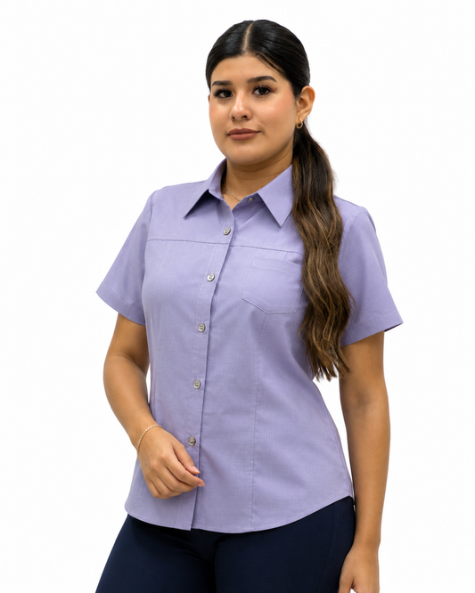 Blusa Manga Corta Modelo - 2024 Lila