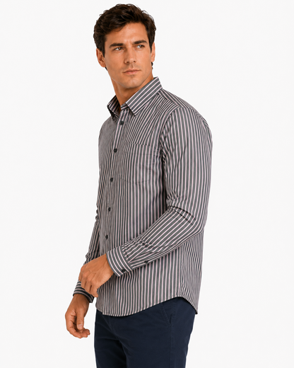 Camisa Hombre Moda Juvenil 2027 Manga Larga