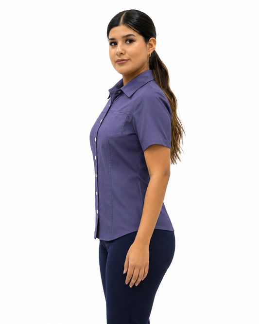Blusa Manga Corta Modelo - 100 Plumbago 2