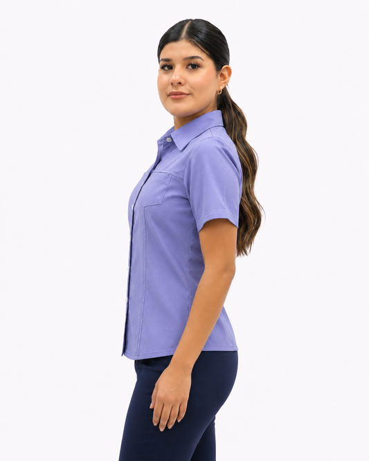 Blusa Manga Corta Modelo - 100 Plumbago 1