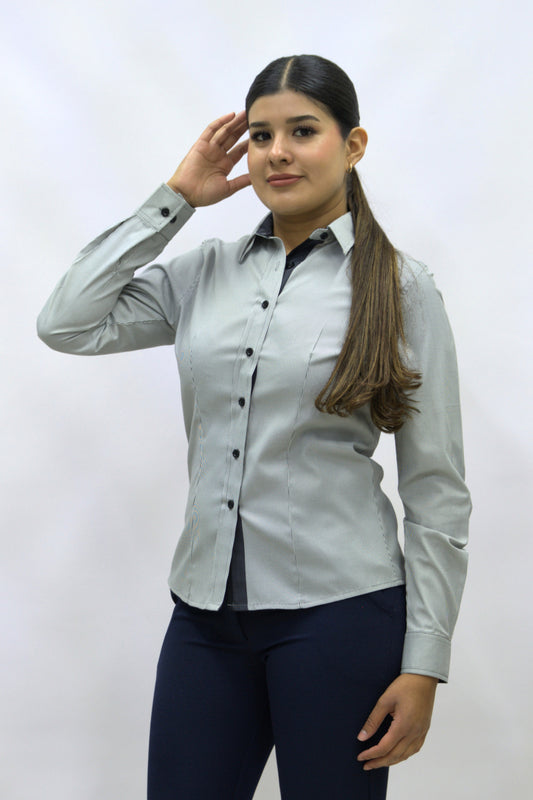 Blusa Manga Larga Modelo - Oslo Negro Rayas