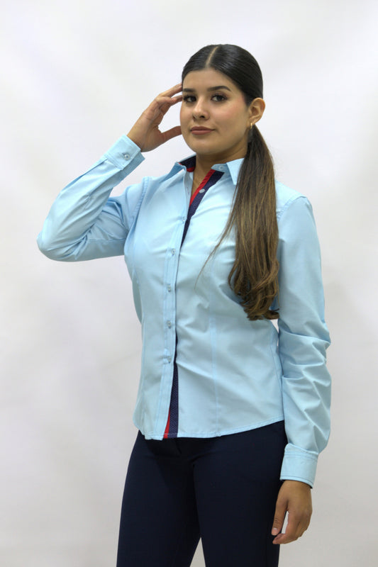 Blusa Manga Larga Modelo - Focus 51 Azul Cielo