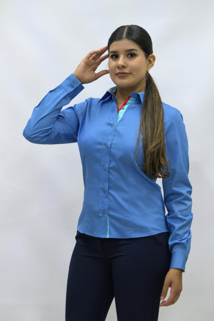 Blusa Manga Larga Modelo - Beluga Plumbago