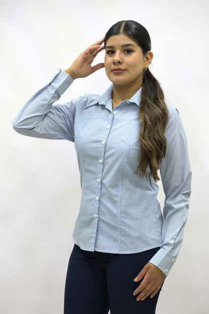 Blusa Manga Larga Modelo - 2031 Azul