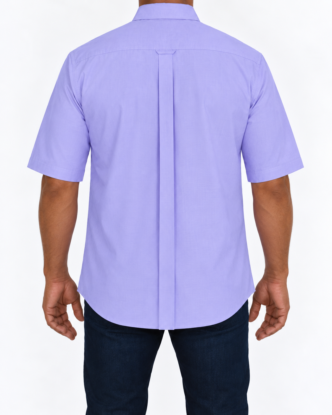Camisa Hombre Moda Juvenil Modelo 2024 Lila Manga Corta