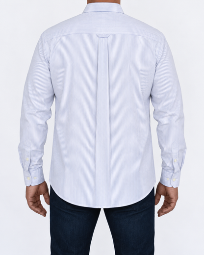 Camisa Hombre Moda Juvenil Modelo 2017 Azul Manga Larga