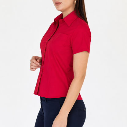Blusa Manga Corta Modelo - 100 Rojo