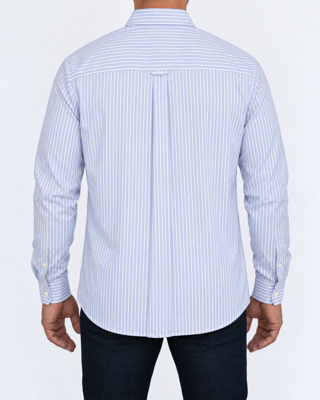 Camisa Hombre Moda Juvenil Modelo 2018 Azul Manga Larga