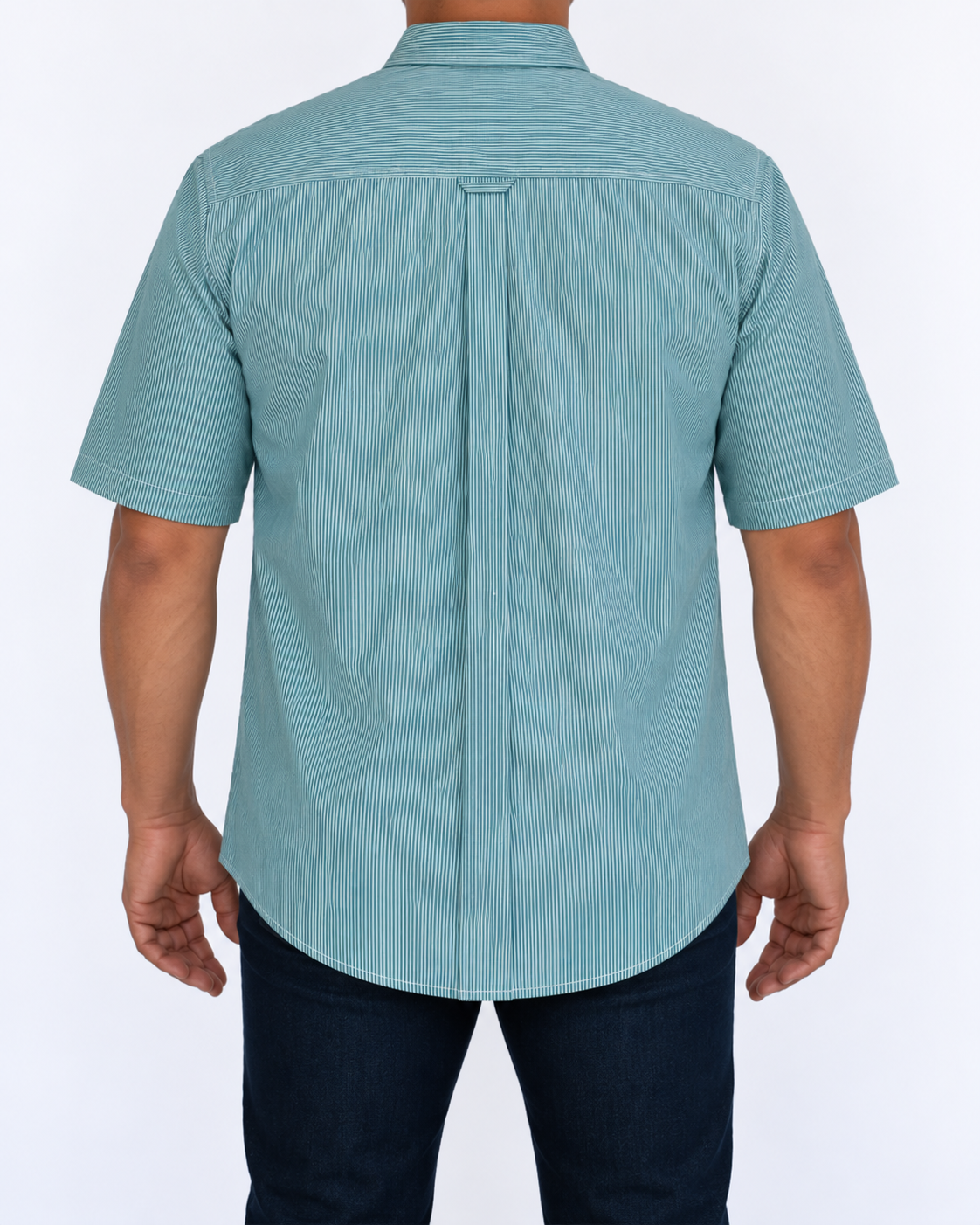 Camisa Hombre Moda Juvenil Modelo 2035 Verde Manga Corta
