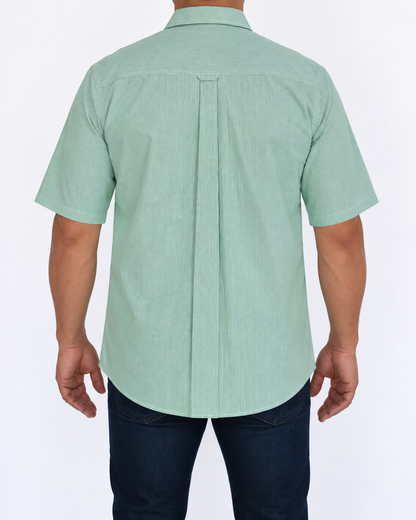 Camisa Hombre Moda Juvenil Modelo 2026 Verde Manga Corta