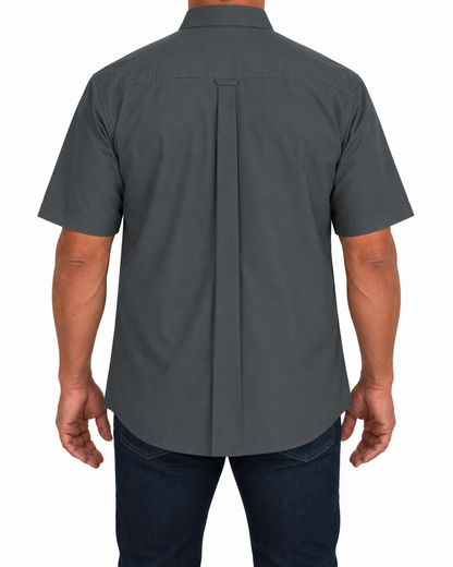 Camisa Hombre Moda Juvenil Modelo 100 Verde Botella Manga Corta
