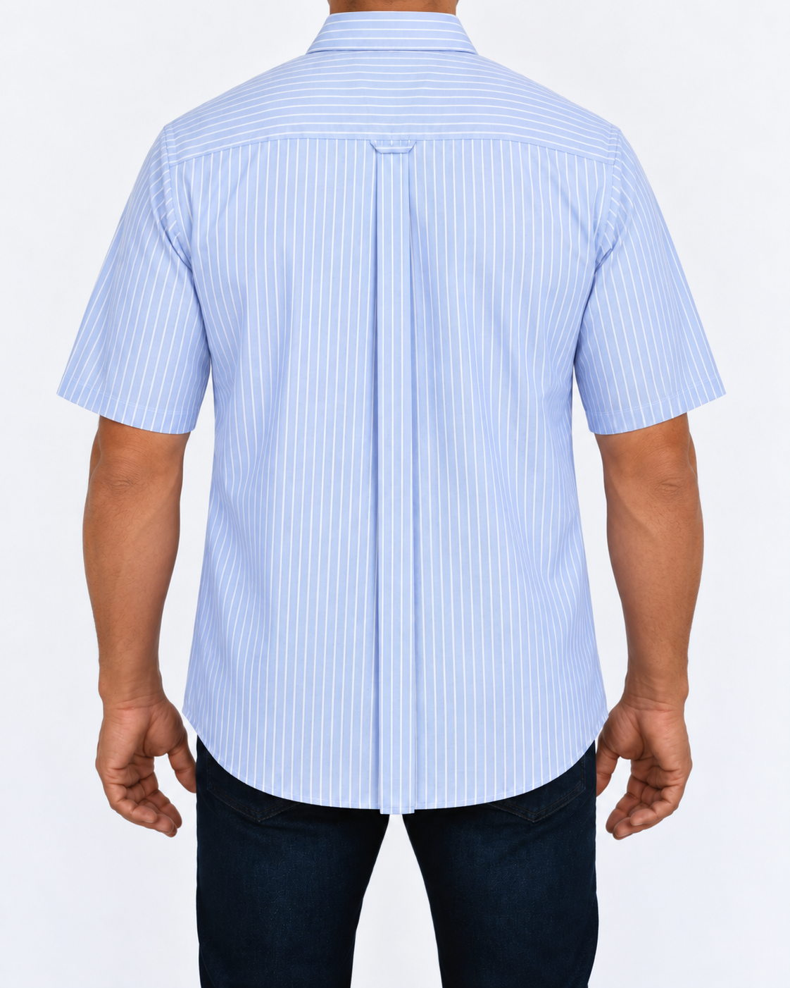 Camisa Hombre Moda Juvenil Modelo 2020 Azul  Manga Corta