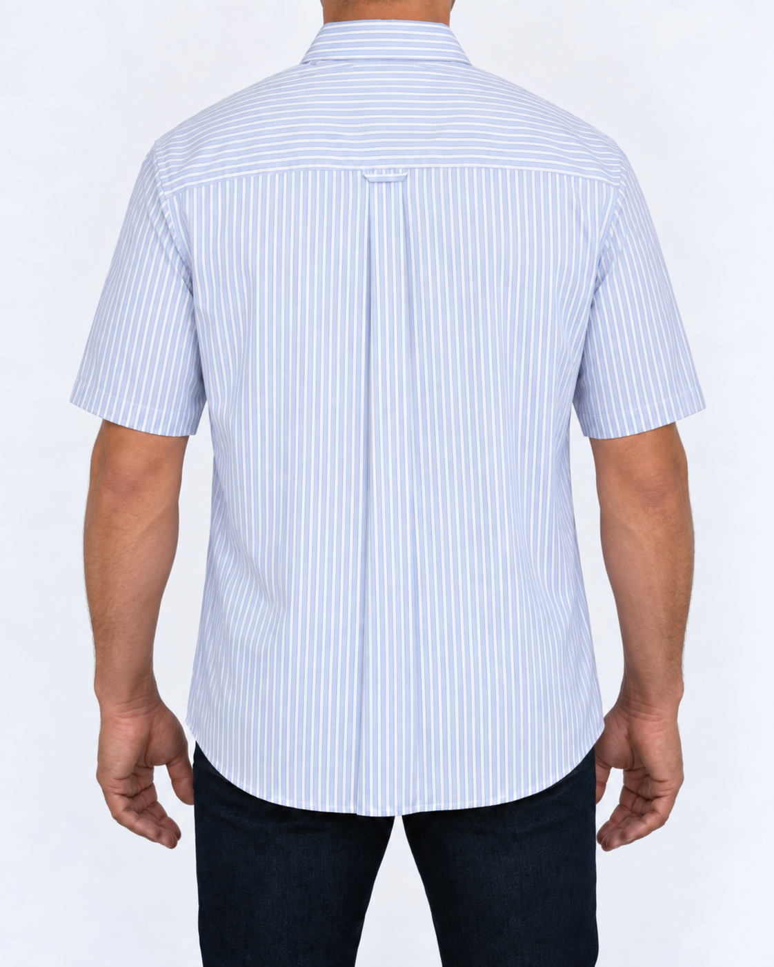 Camisa Hombre Moda Juvenil Modelo 2018 Azul Manga Corta