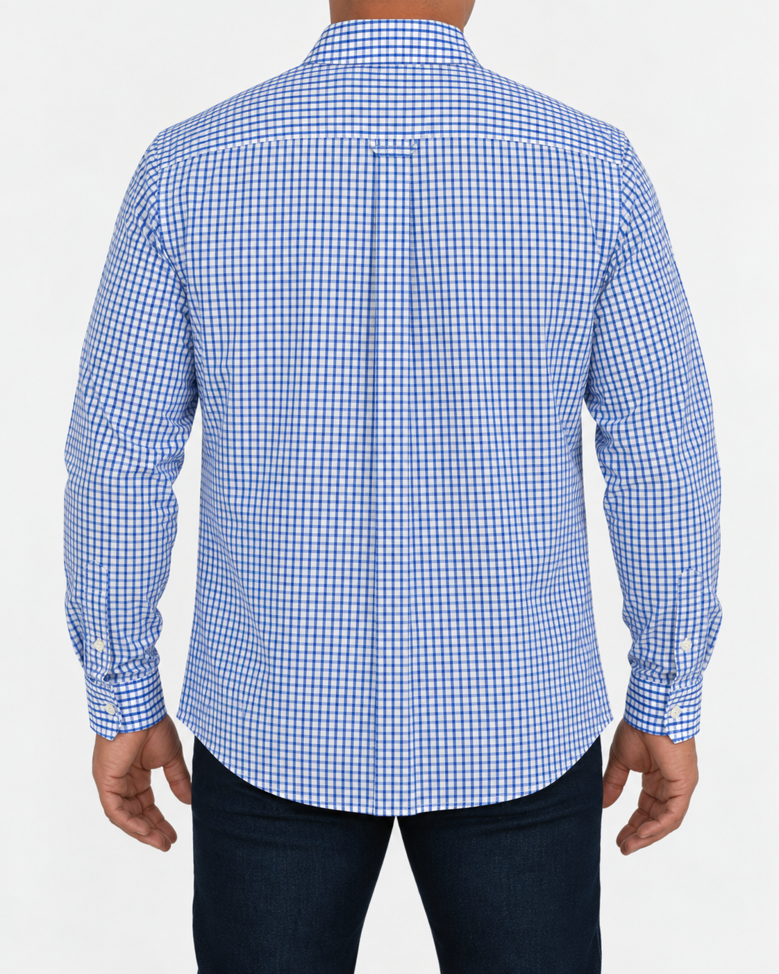 Camisa Hombre Moda Juvenil Modelo 2033 Azul Manga Larga
