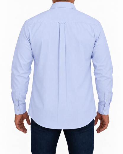 Camisa Hombre Moda Juvenil Modelo 2022 Azul Manga Larga