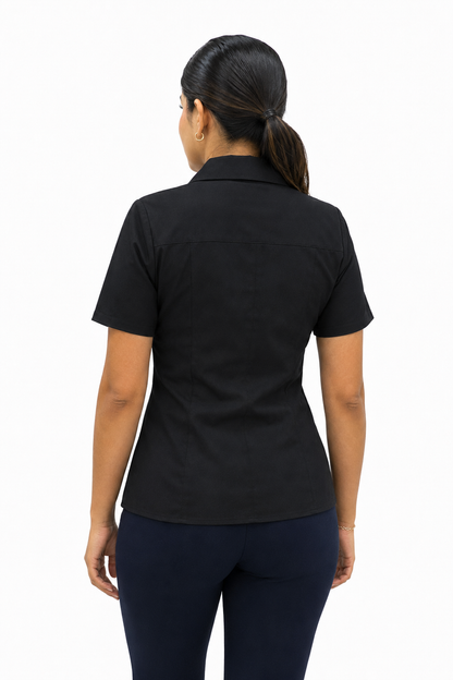 Blusa Manga Corta Modelo - 100 Negro