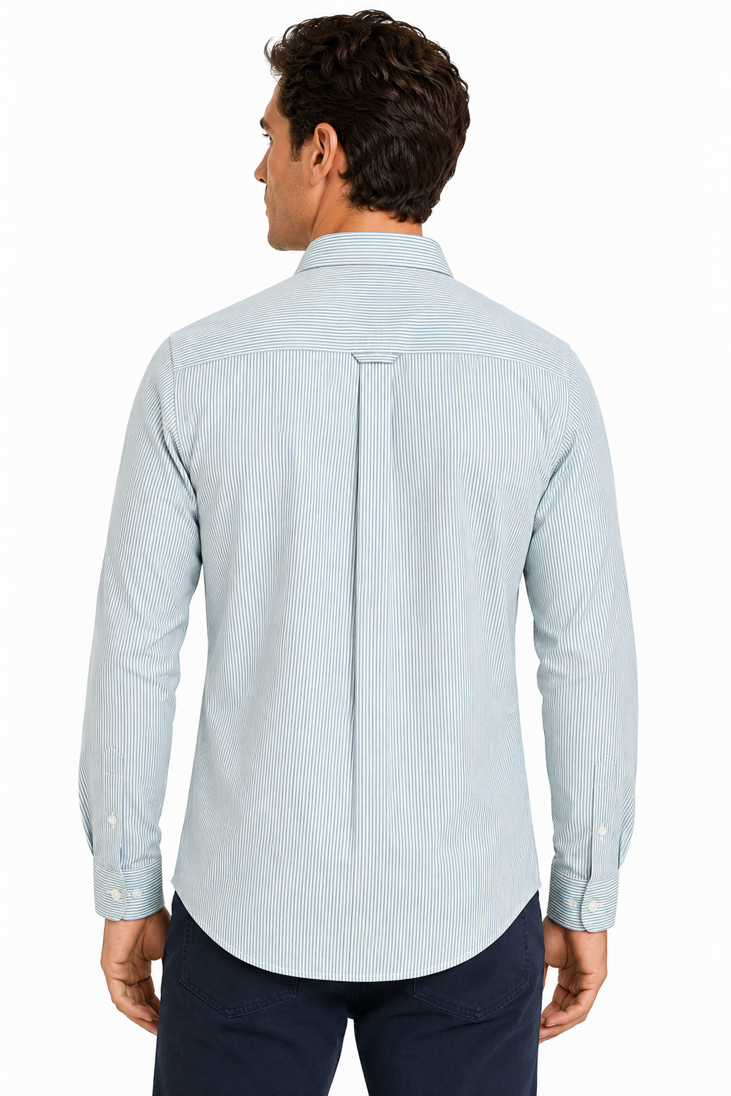 Camisa Hombre Moda Juvenil M774 Verde Manga Larga