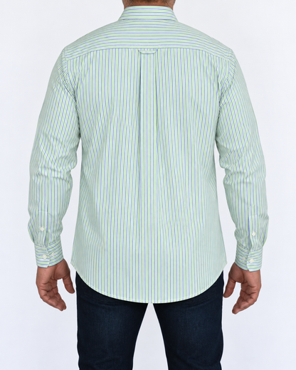 Camisa Hombre Moda Juvenil Modelo 2025 Verde Manga Larga