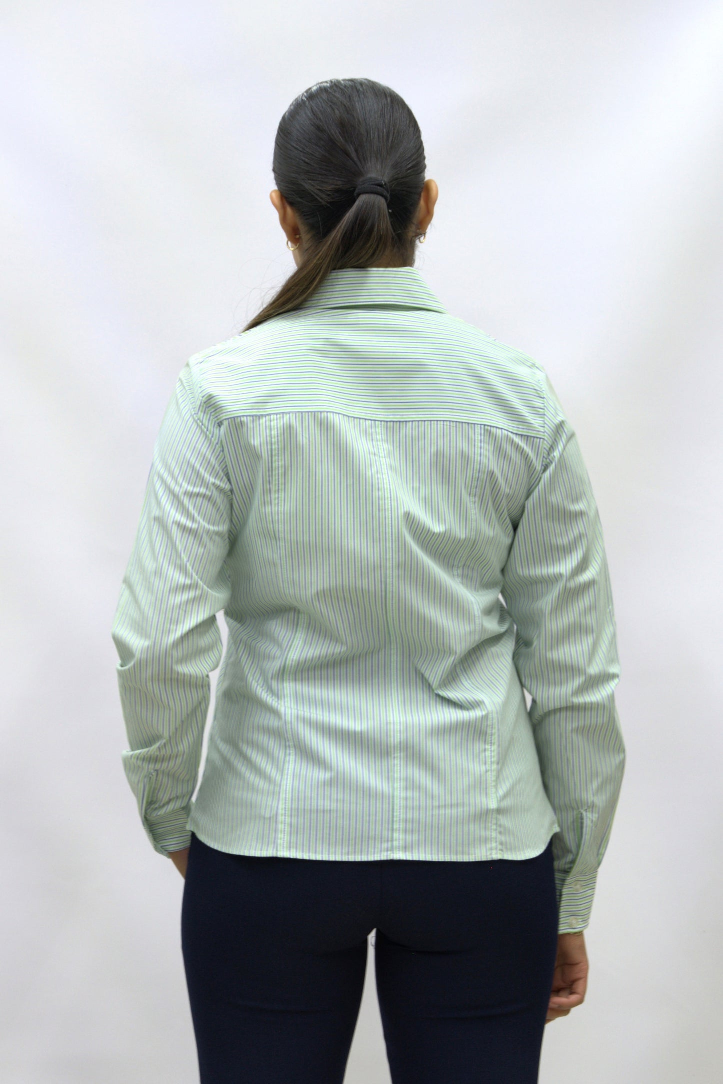 Blusa Manga Larga Modelo - 2025 Rayas Verde