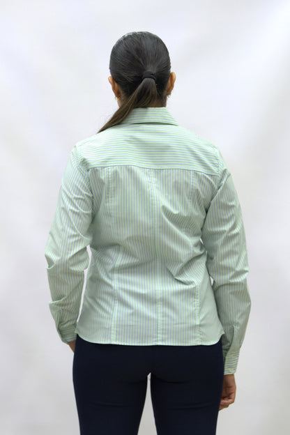 Blusa Manga Larga Modelo - 2025 Rayas Verde