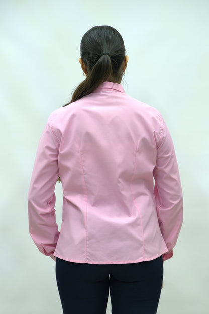 Blusa Manga Larga Modelo - Villela Rosa Fuerte