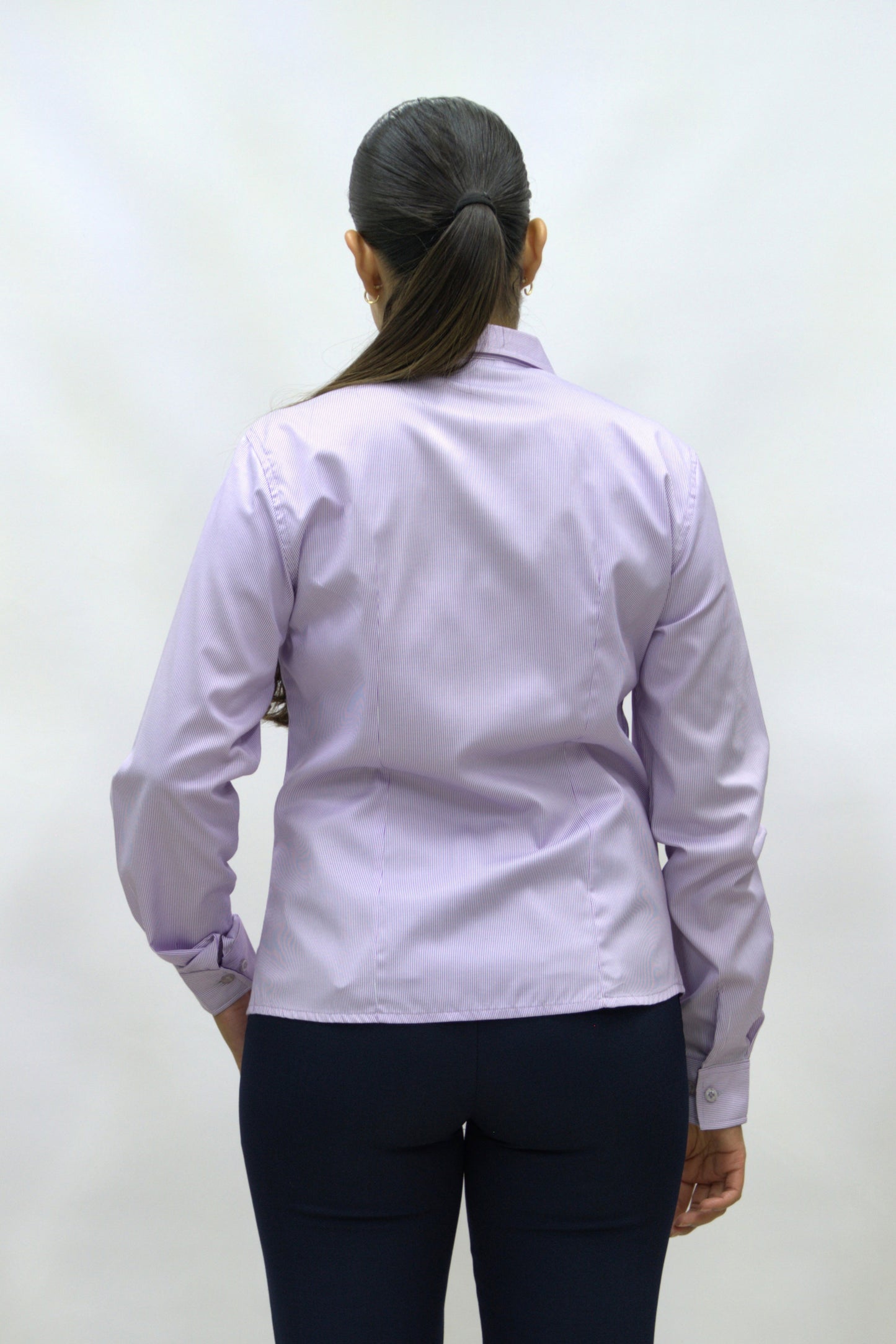 Blusa Manga Larga Modelo - Oslo Lila Rayas