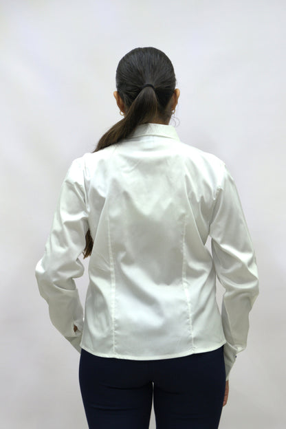 Blusa Manga Larga Modelo - Beluga Blanco