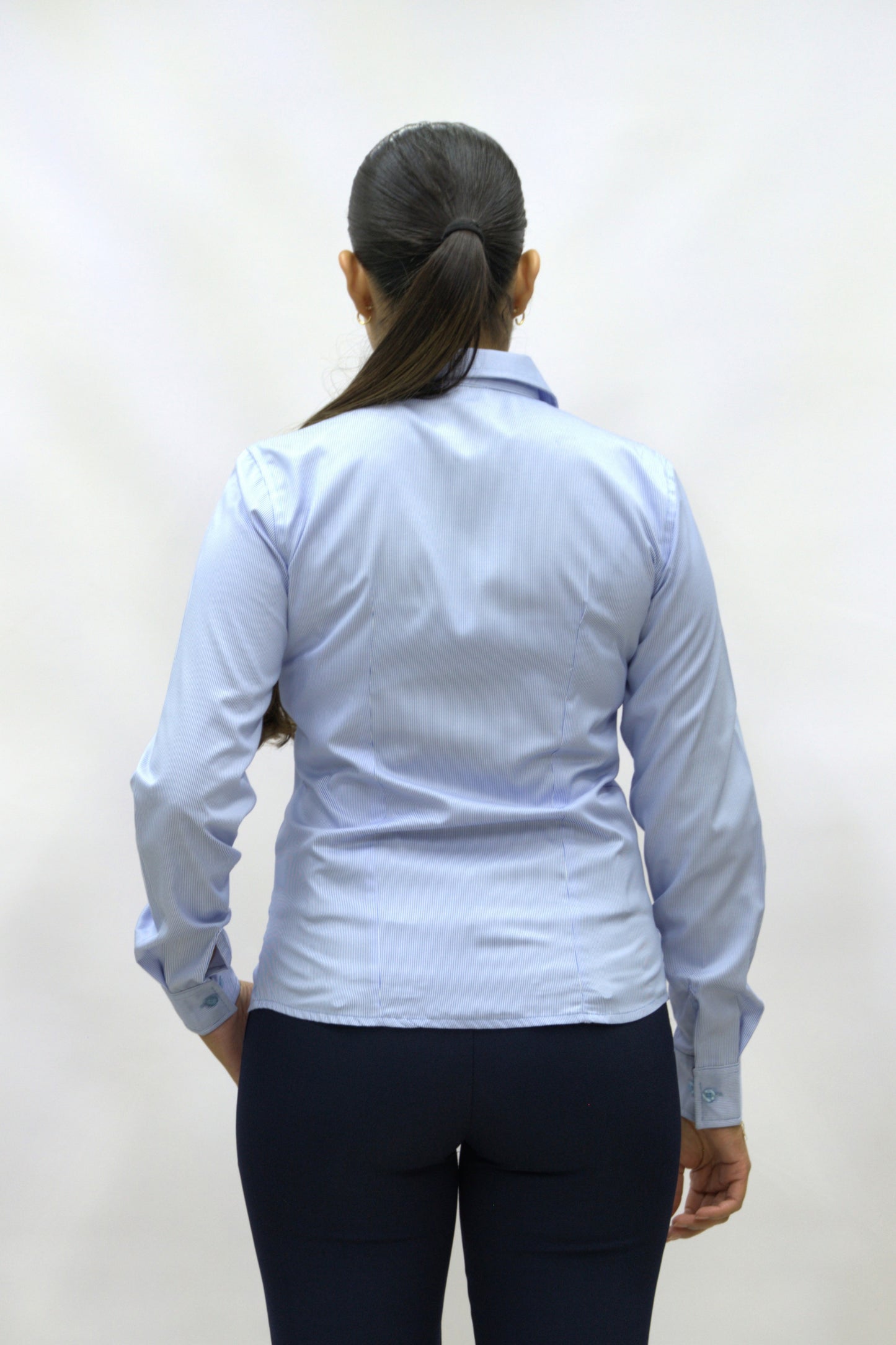 Blusa Manga Larga Modelo - Oslo Azul Rayas