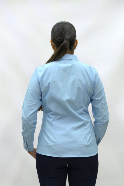 Blusa Manga Larga Modelo - Villela Azul Cielo