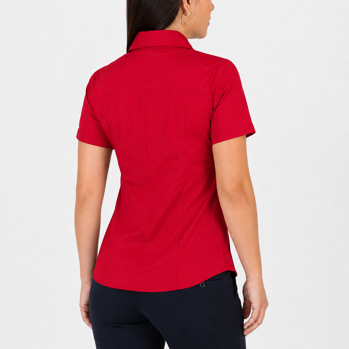 Blusa Manga Corta Modelo - 100 Rojo