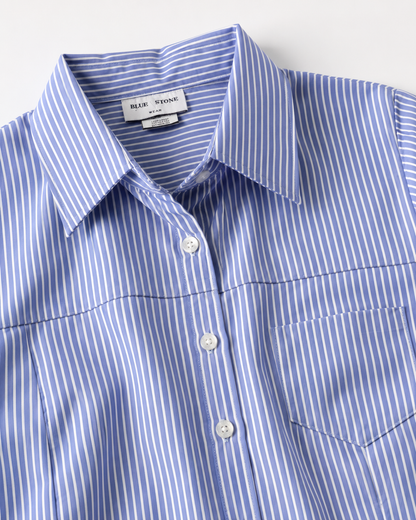 Blusa Manga Corta Modelo - 2019 Rayas Azul