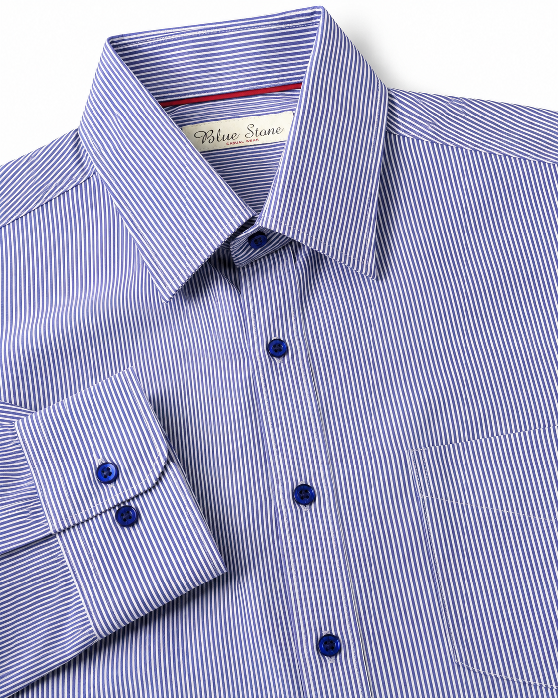 Camisa Hombre Moda Juvenil J-442 Azul Manga Larga