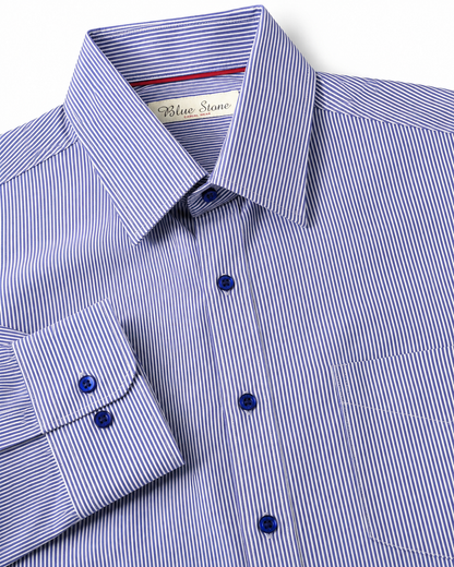 Camisa Hombre Moda Juvenil J-442 Azul Manga Larga